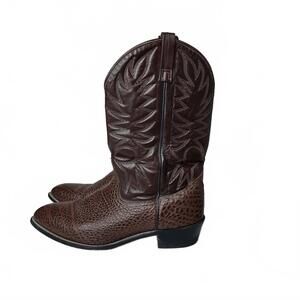 VTG Union Made Cowboy Western Brown Leather Boots Size 13
